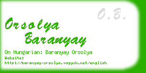 orsolya baranyay business card
